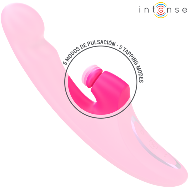 Intense - Vibrador Emi 13,5 cm Multifuncional 3 em 1 10 Vibrações Rosa