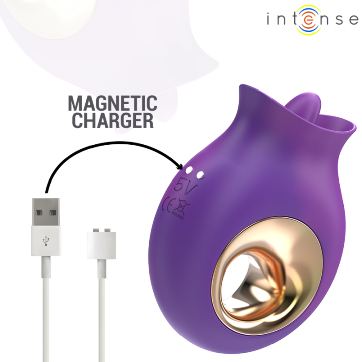 Intense - Stimolatore Clitorideo Tuli 9 Vibrazioni e 9 Oscillazioni Viola