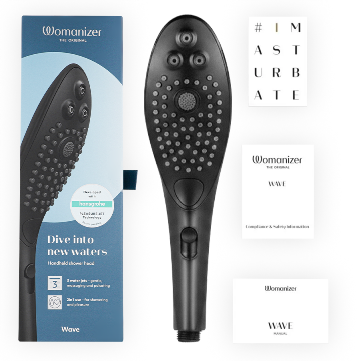 Womanizer - Pommeau de Douche Stimulant Clitorial Wave Noir