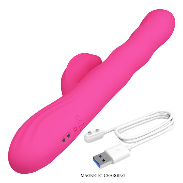Pretty Love - Winters Multifunction Rabbit Vibrator With Led Display Pink