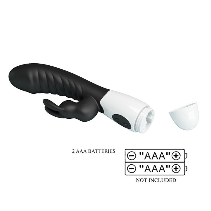 Pretty Love - Naughty Bunny 30 Function Rabbit Vibrator Black