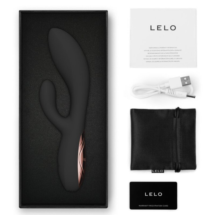 Lelo - Ina Thrust Rabbit Thrusting Vibrator Czarny