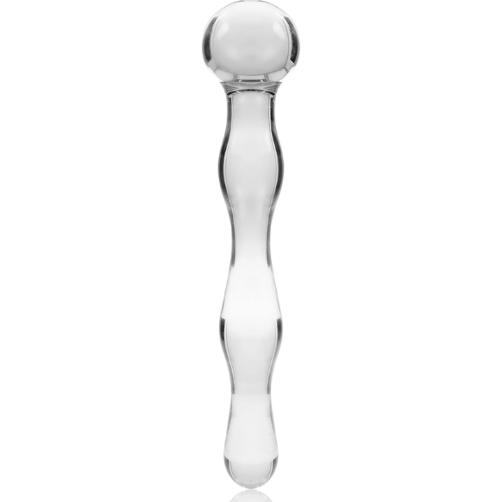 Nebula Series by Ibiza - Model 13 Dildo Borosilicate Glass Clear 18 cm -o- 3.5 cm