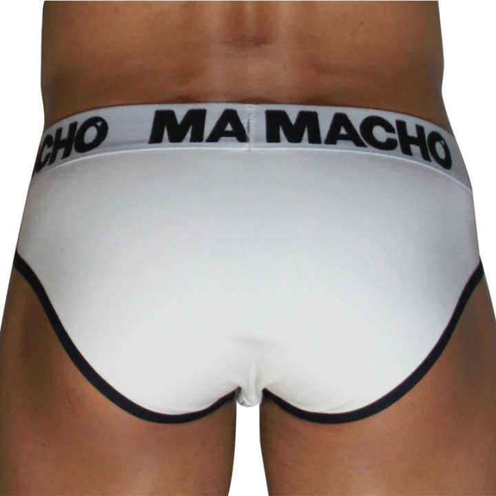 Macho - Mch006 Slip Clássico Branco + Preto m