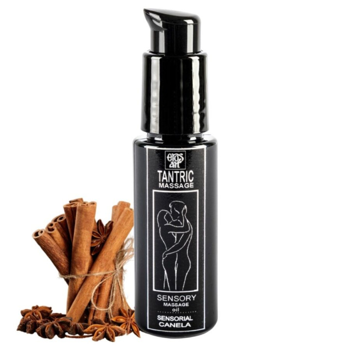 Eros-Art - Olio da Massaggio Tantrico Naturale e Afrodisiaco Alla Cannella 30 ml