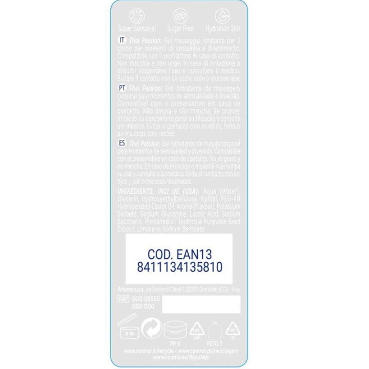 Control - 2 en 1 Massagem & Prazer Tailandês Paixo 200 ml