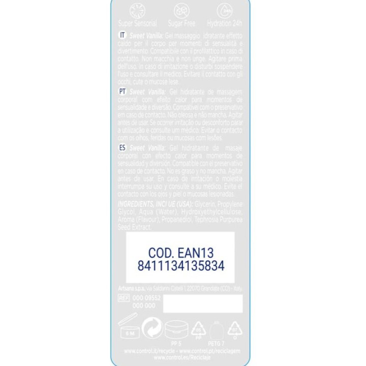 Control - 2 en 1 Massagem e Prazer Madagascar Doce 200 ml