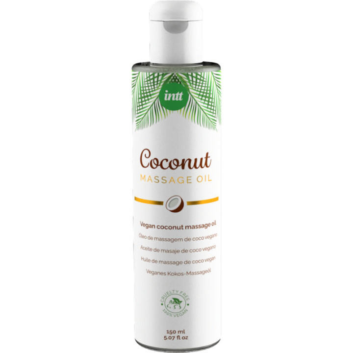 Intt - Aceite de Masaje Vegano Dulce Con Sabor a Coco Relajante