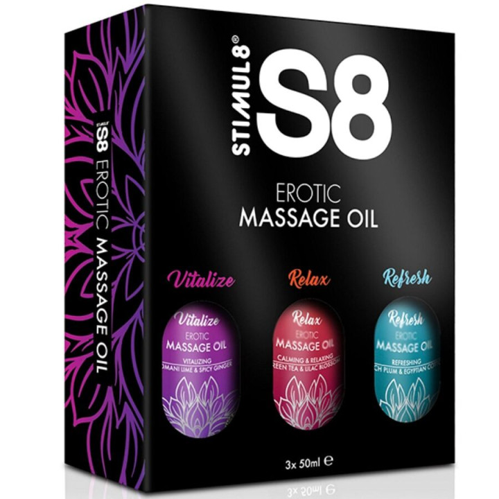Stimul8 - s8 Olejek do Masażu Box 3 x 50 ml