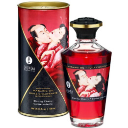 Shunga - Huile de Massage Effet Chaleur Saveur Intense de Cerise 100 ml