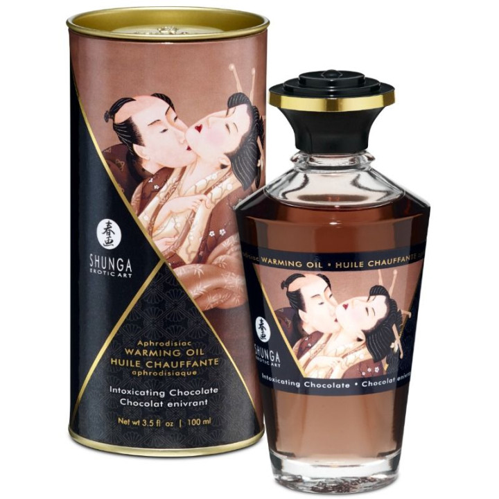 Shunga - Massageöl Mit Wärmeeffekt Intensivem Schokoladengeschmack 100 ml