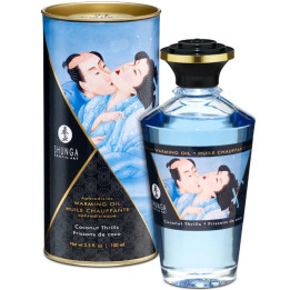 Shunga - Óleo de Massagem Com Efeito Calor Sabor de Coco 100 ml