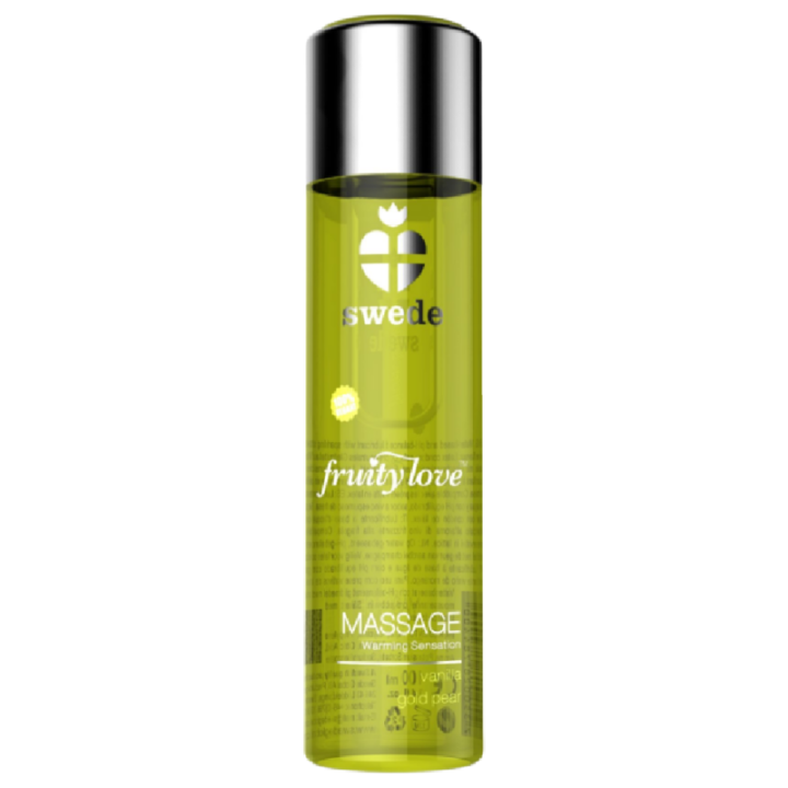 Swede - Fruity Love Olio da Massaggio Effetto Riscaldante Vaniglia e Pera Oro 120 ml