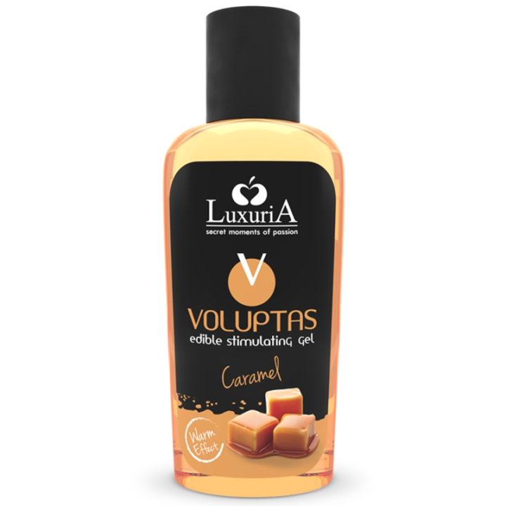 Intimateline Luxuria - Voluptas Gel de Massage Comestible Effet Chauffant - Caramel 100 ml