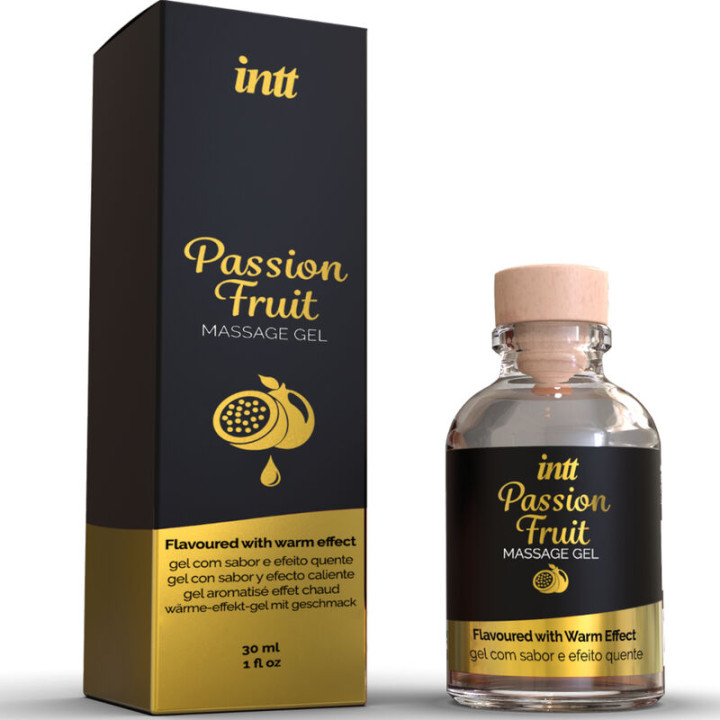 Intt Massage & Oral Sex - Gel de Masaje Sabor a Fruta de la Pasión Efecto Calor