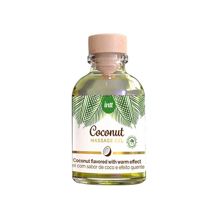 Intt - Gel de Massagem Vegano Com Sabor de Coco e Efeito Aquecedor