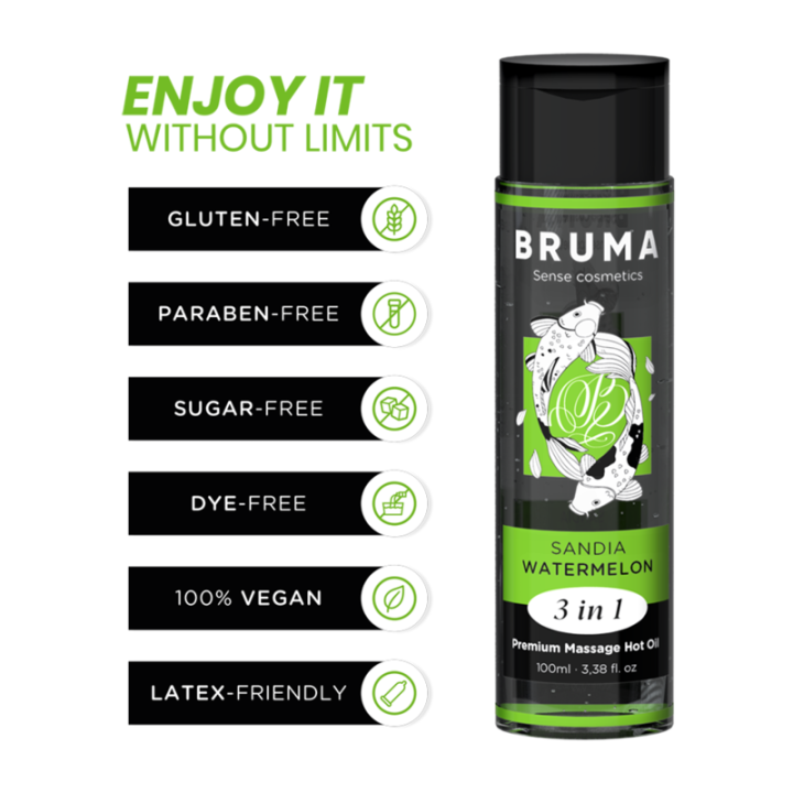 Bruma - Premium Masaz Goracym Olejem Arbuz 3 w 1 - 100 ml