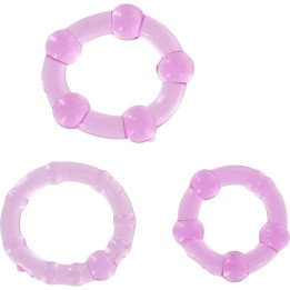 Seven Creations - Conjunto de Três Anéis Para Pênis Lilas