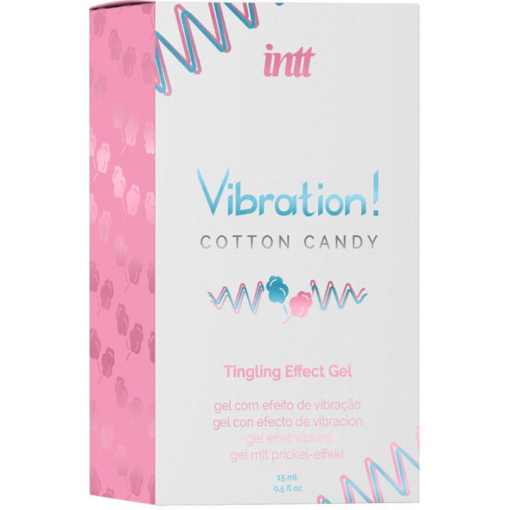 Intt - Silny Stymulujacy Intymalny Wibrator w Plynie Wata Cukierowa Zel 15 ml