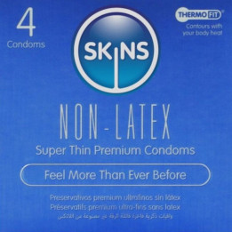 Skins - Lot de 4 Préservatifs Sans Latex