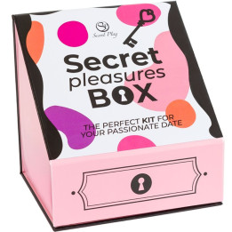 Secret Play - Pleasures Box For Couples: Dice + Vibrating Bullet + Feather Pen