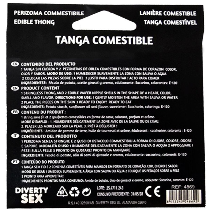 Hotflowers - Tanga Niña Wafer y 2 Pezones Sabor Fresa /es/pt/es/fr/it/