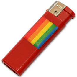 Pride - Briquet Fuscia Avec Drapeau Lgbt
