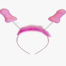 Diablo Picante - 6 Unidades Antenas Pito Rosa Glitter