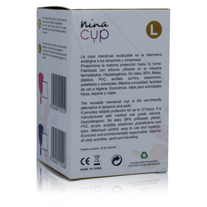 Nina Kikí - Menstrual Cup Pink - Size l