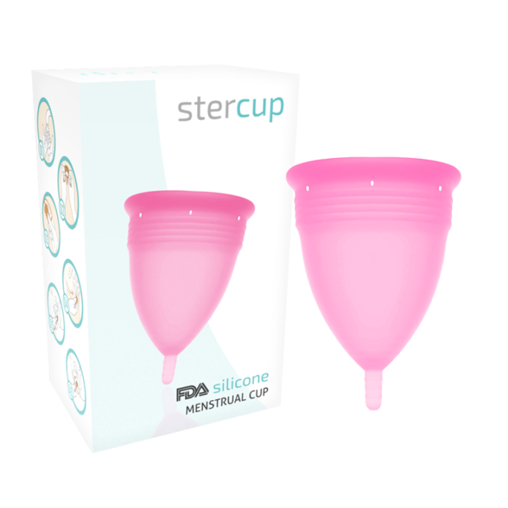Stercup - Coupe Menstruelle en Silicone Fda Rose - Taille l