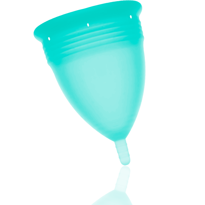 Stercup - Coppa Mestruale in Silicone Fda Acquamarina - Taglia l