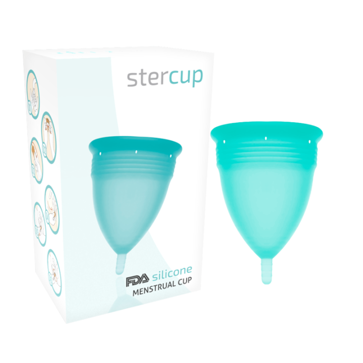 Stercup - Fda Silikon-Menstrualcup Aquamarin - Grösse s