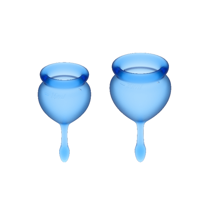 Satisfyer - Feel Good Menstrual Cup Dunkelblau 15 + 20 ml