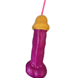 Diablo Picante - Fuksja Plastikowy Penis Szklany