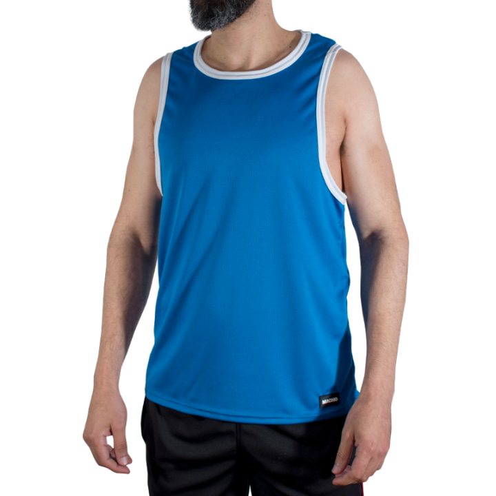 Macho - Cmv002 Camiseta Gym Azul l/xl