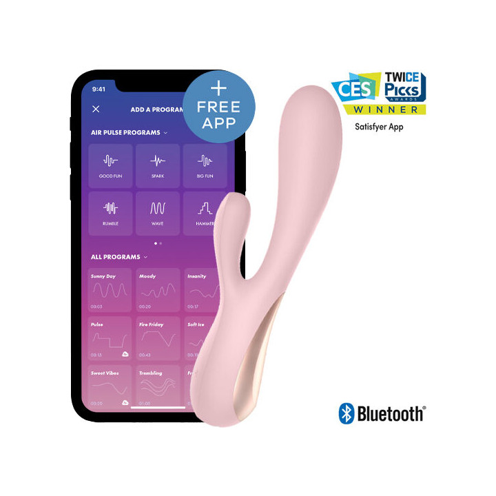 Satisfyer - Mono Flex Rosa Com Aplicativo