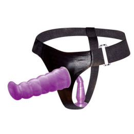 Baile - Lilakowa Uprzaz Analna i Pochwowa Damska Gpoint 17 cm