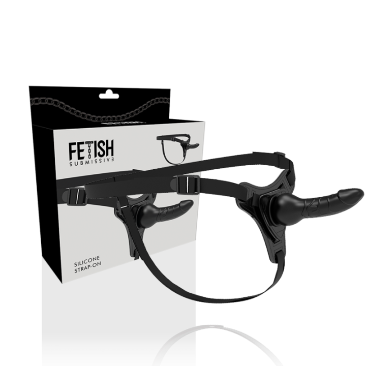 Fetish Submissive Harness - Realistyczny Czarny Silikon 16 cm