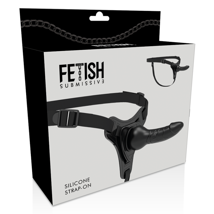 Fetish Submissive Harness - Realistyczny Czarny Silikon 16 cm