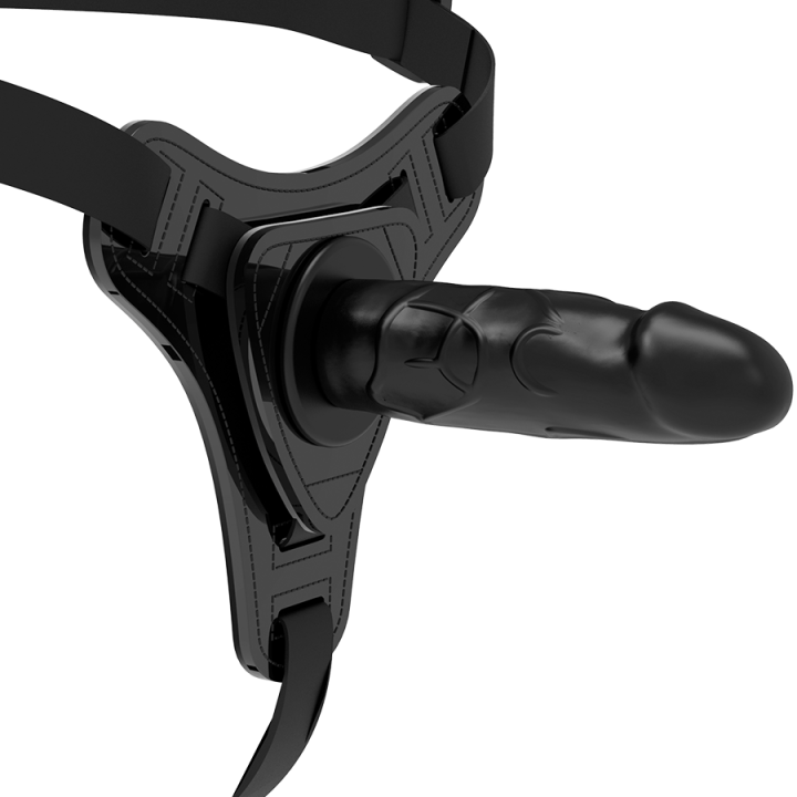 Fetish Submissive Harness - Silicone Noir Réaliste 15 cm