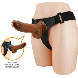 Pretty Love - Slip Harnais Harnais Universel Avec Gode Micheal 20 cm Noir