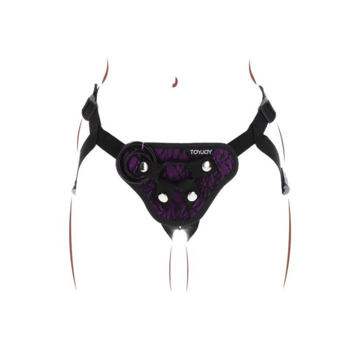 Get Real - Harnais en Dentelle Strap-on Violet