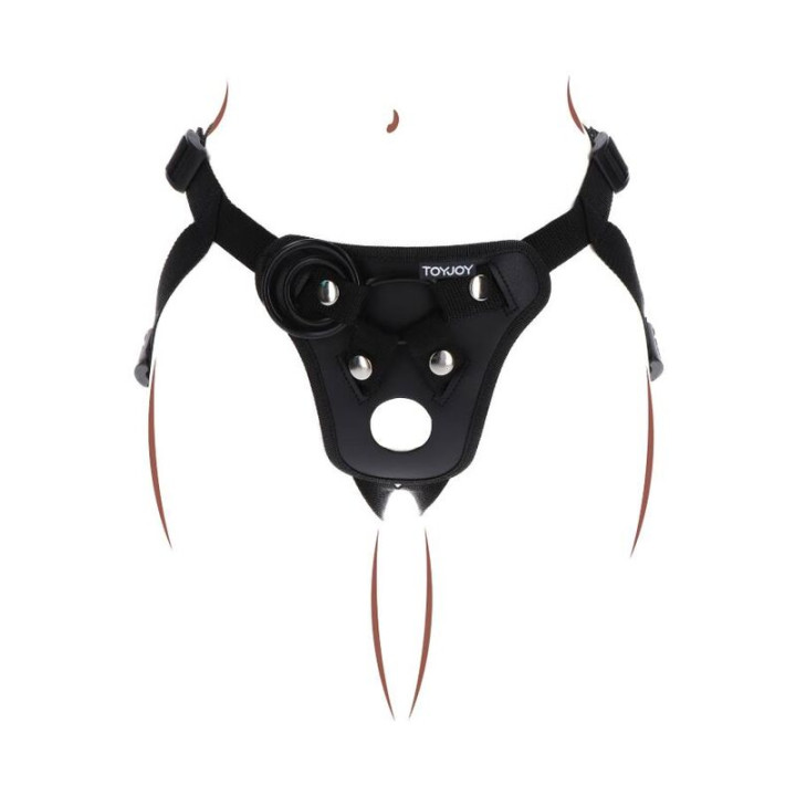 Get Real - Strap-on-Vergnügungsgeschirr Schwarz