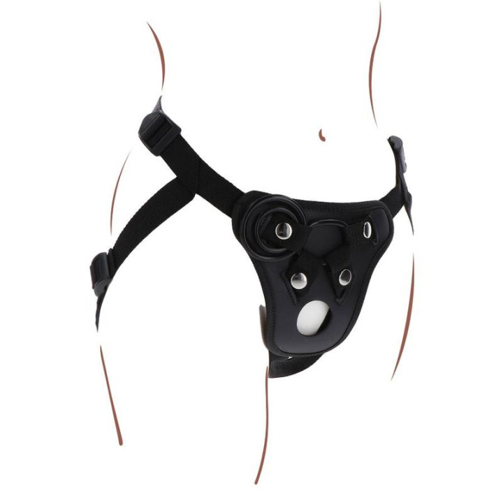 Get Real - Strap-on-Vergnügungsgeschirr Schwarz