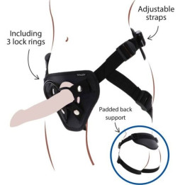Get Real - Strap-on Deluxe Chicote Preto