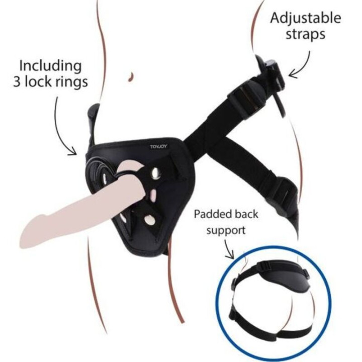 Get Real - Strap-on Deluxe Chicote Preto