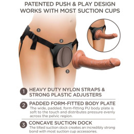 King Cock - Elite Bequemer Verstellbarer Gurt Mit Dildo 17.8 cm