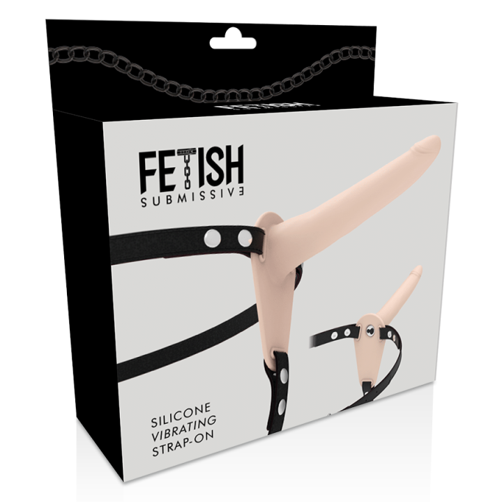 Fetish Submissive Harness - Vibratore in Silicone Carne 15 cm