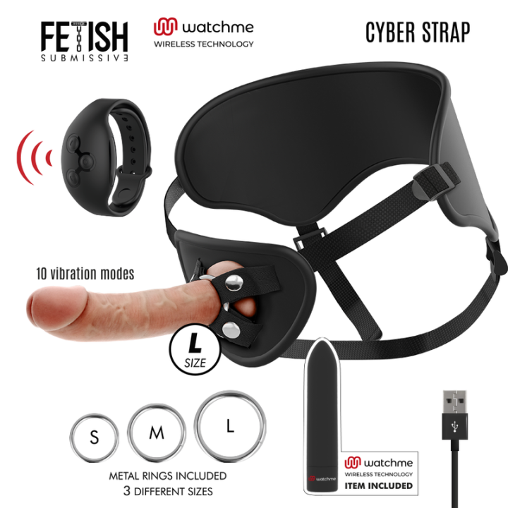 Fetish Submissive Cyber Strap - Uprzaz z Dildo i Pilotem w Technologii Watchme l
