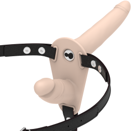 Fetish Submissive Harness - Vibrateur Flesh up Double Pénétration